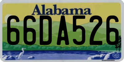 AL license plate 66DA526