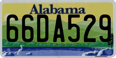 AL license plate 66DA529