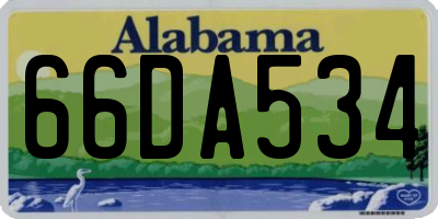 AL license plate 66DA534