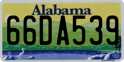 AL license plate 66DA539