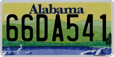 AL license plate 66DA541