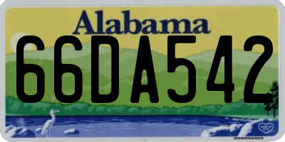 AL license plate 66DA542