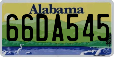 AL license plate 66DA545