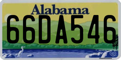 AL license plate 66DA546