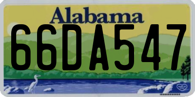 AL license plate 66DA547