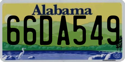 AL license plate 66DA549