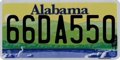 AL license plate 66DA550