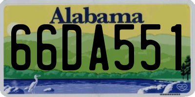 AL license plate 66DA551