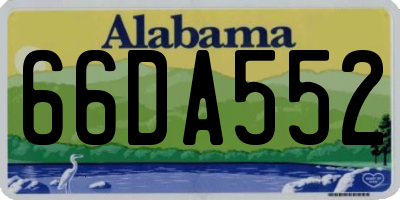 AL license plate 66DA552