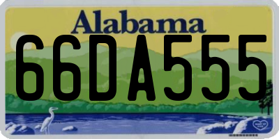 AL license plate 66DA555