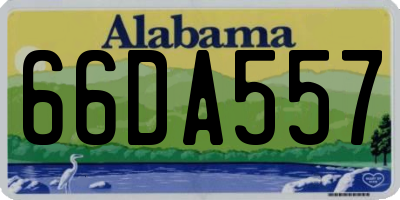 AL license plate 66DA557