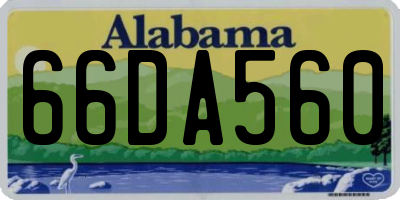 AL license plate 66DA560
