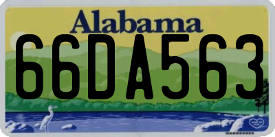 AL license plate 66DA563