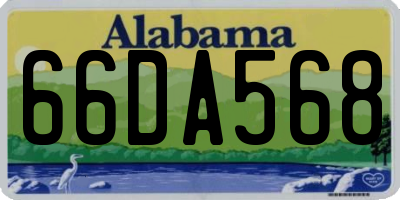 AL license plate 66DA568
