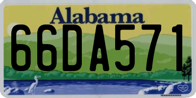 AL license plate 66DA571