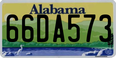 AL license plate 66DA573