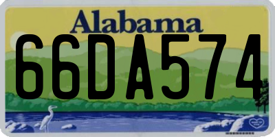 AL license plate 66DA574