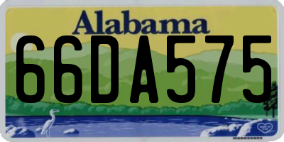 AL license plate 66DA575