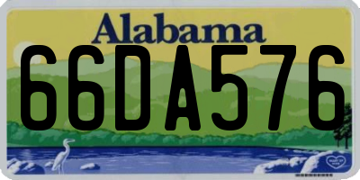 AL license plate 66DA576