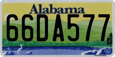 AL license plate 66DA577