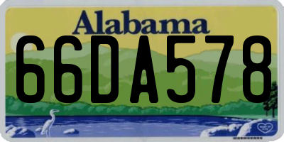 AL license plate 66DA578