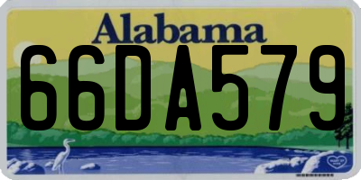 AL license plate 66DA579