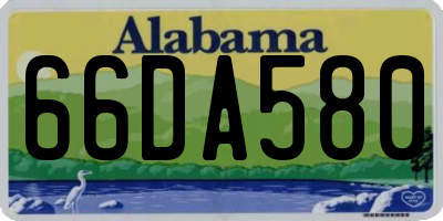 AL license plate 66DA580