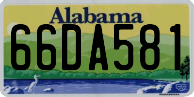 AL license plate 66DA581
