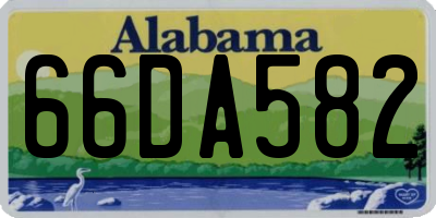 AL license plate 66DA582