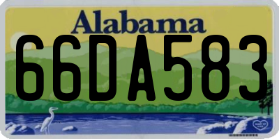 AL license plate 66DA583