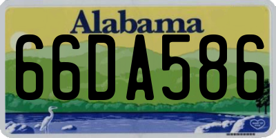 AL license plate 66DA586