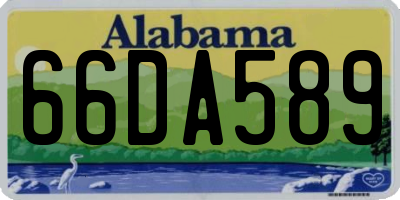 AL license plate 66DA589