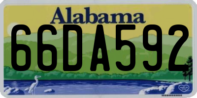 AL license plate 66DA592