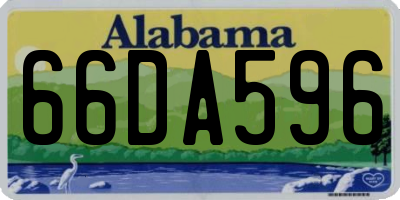 AL license plate 66DA596