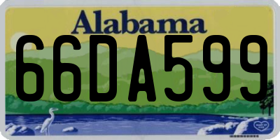AL license plate 66DA599