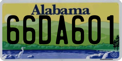 AL license plate 66DA601