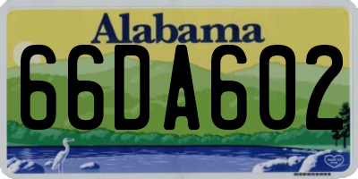 AL license plate 66DA602
