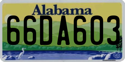 AL license plate 66DA603