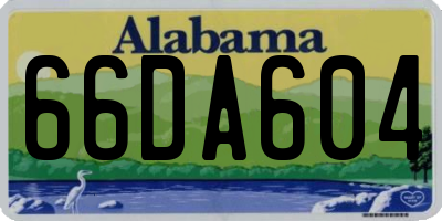 AL license plate 66DA604