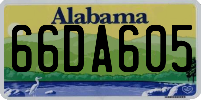AL license plate 66DA605