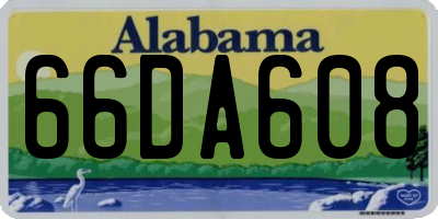 AL license plate 66DA608