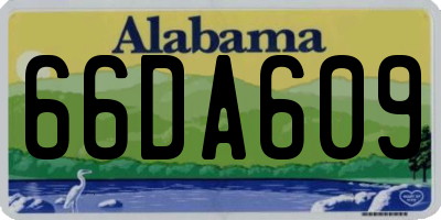 AL license plate 66DA609