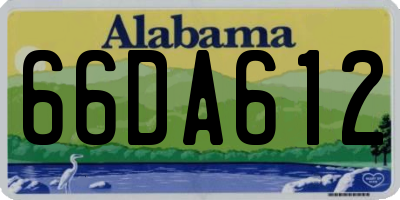 AL license plate 66DA612