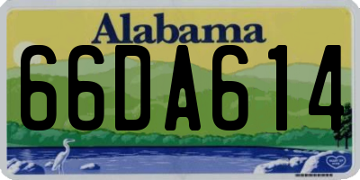 AL license plate 66DA614
