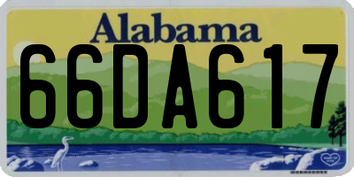 AL license plate 66DA617