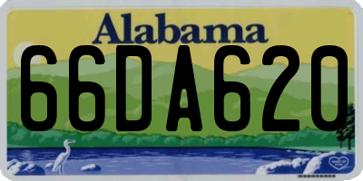 AL license plate 66DA620