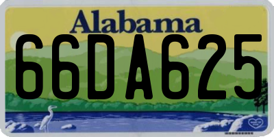 AL license plate 66DA625