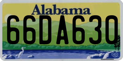 AL license plate 66DA630