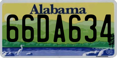 AL license plate 66DA634