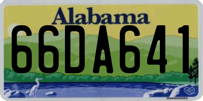 AL license plate 66DA641